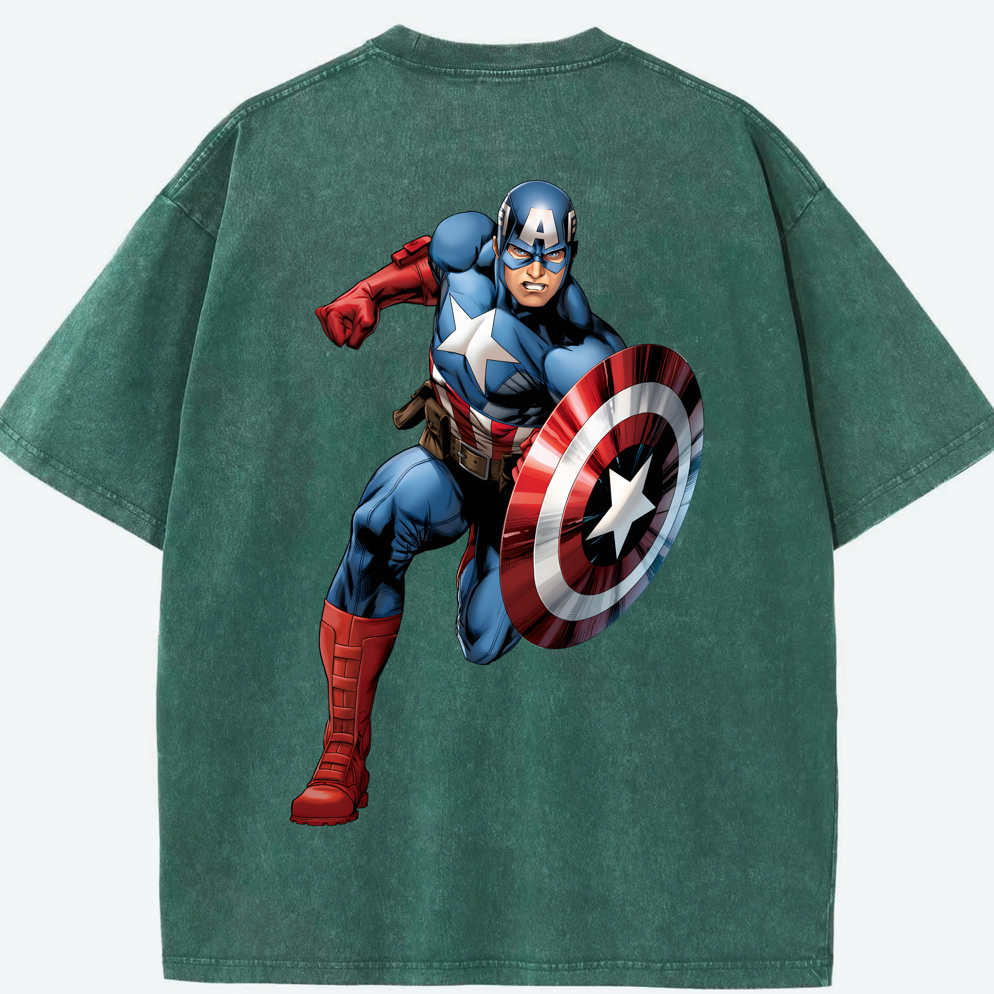 （画像用） アベンジャーズ The Avengers 綿100% ヴィンテージ風 半袖Tシャツ（背面プリント）